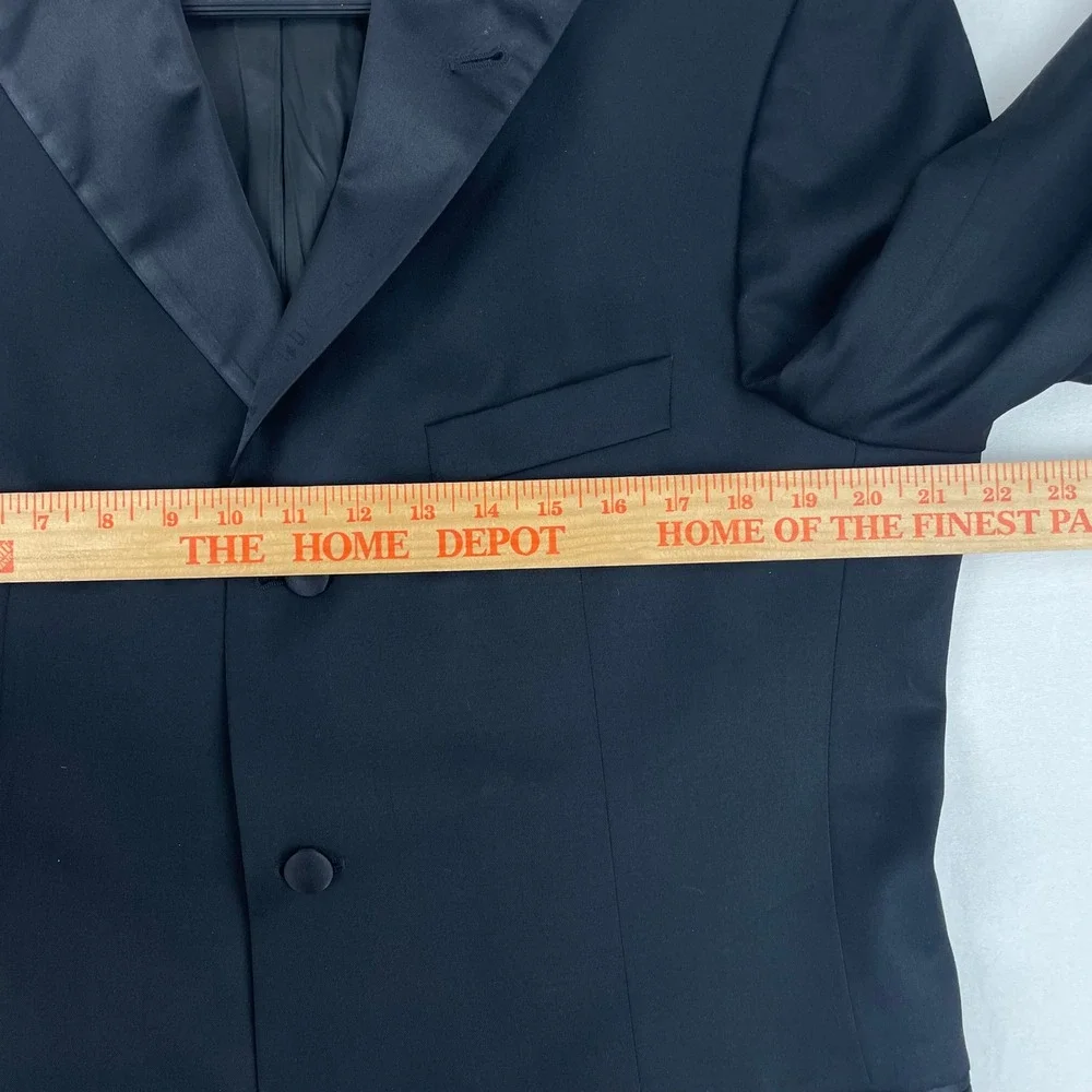 Hugo Boss Mens Black Super 100 Virgin Wool 3 Button Tuxedo Suit 40R 32x32